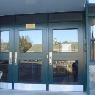 St John & Paul (Larchmont) - Custom Aluminum and Glass School Entrance