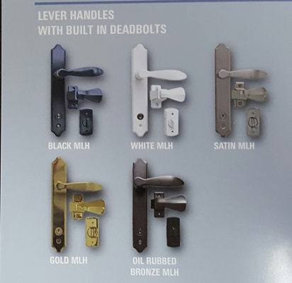Lever Handles With Built In Deadbolts - Aluminum Storm Doors