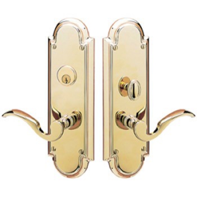 Stanford Entry Set Polished Brass Finish